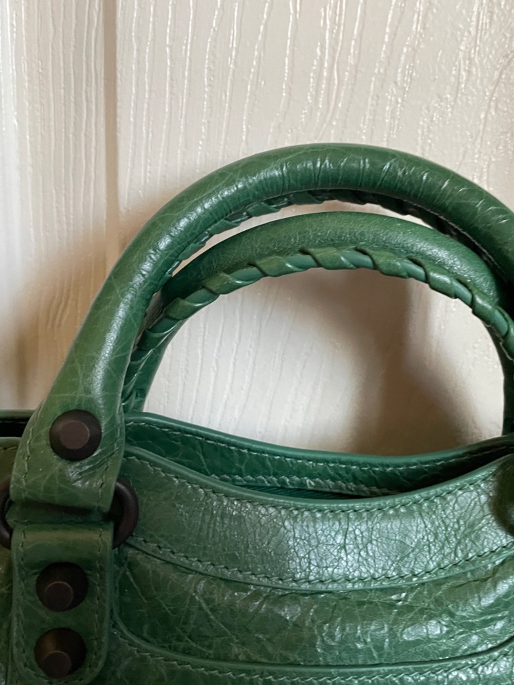 BEAUTIFUL BALENCIAGA LE CITY MINI BAG IN EMERALD GREEN PERFECT CONDITION! - Picture 9 of 15